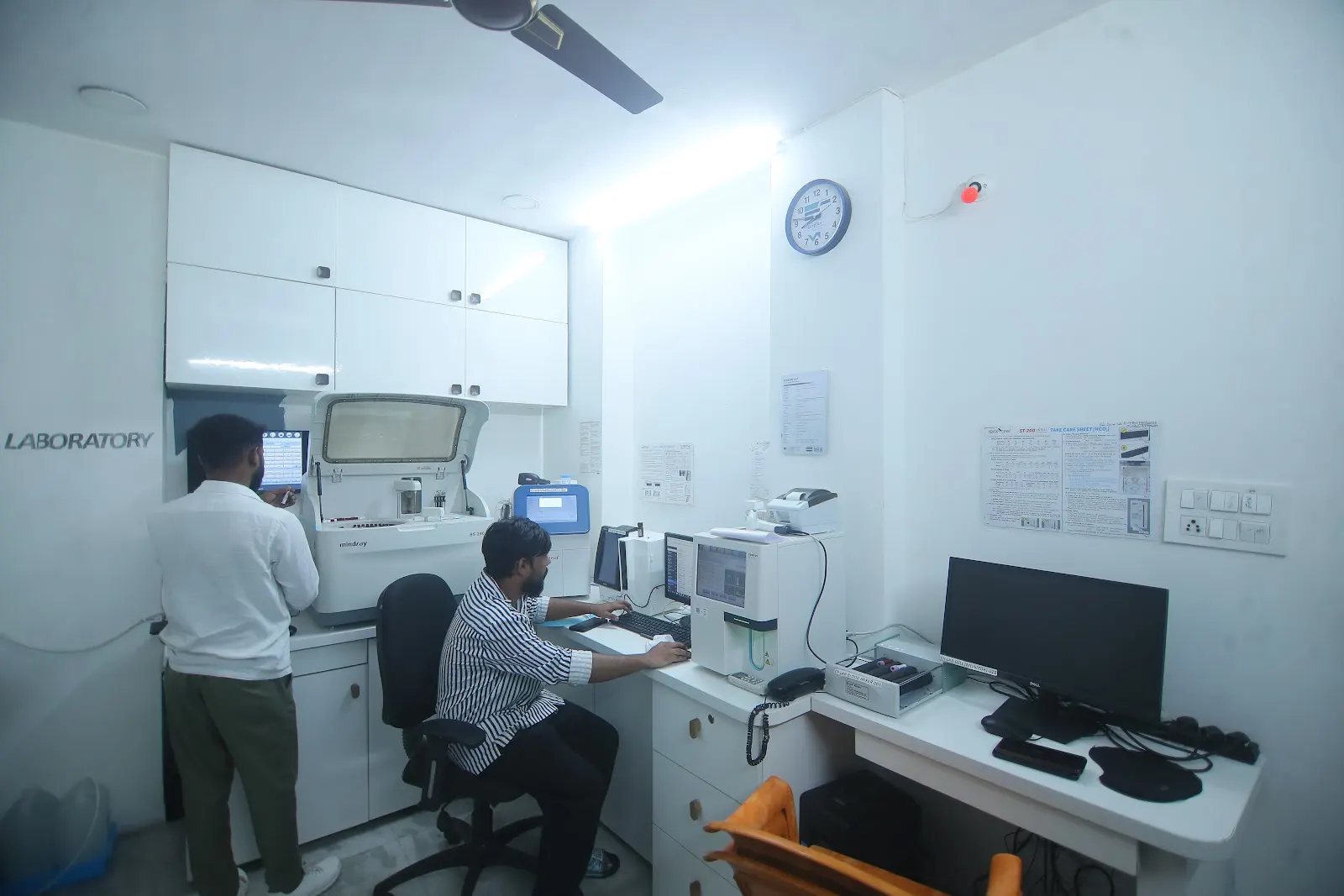 Sample processing at Caspian Diagnostic Centre